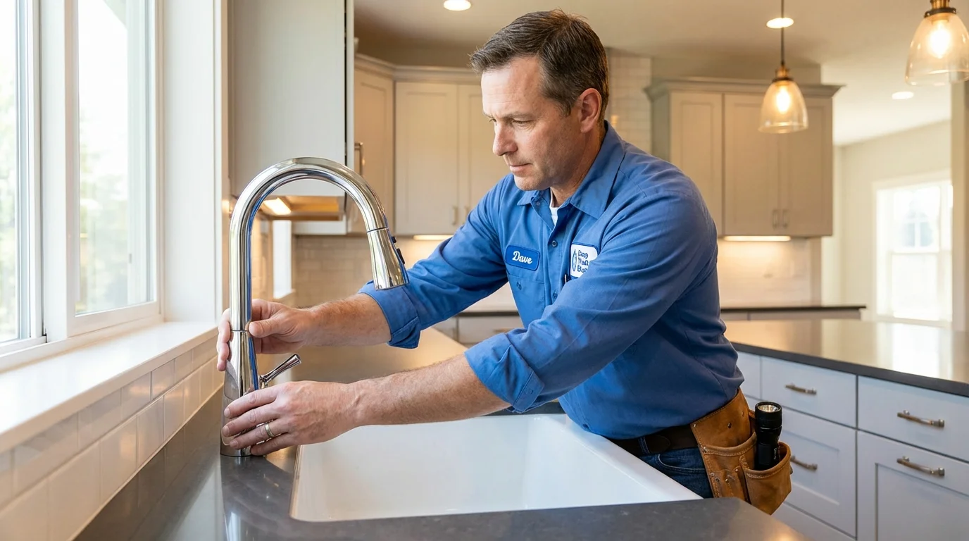 Kitchen faucet installation by Johns Plumbing LLC in Corcoran